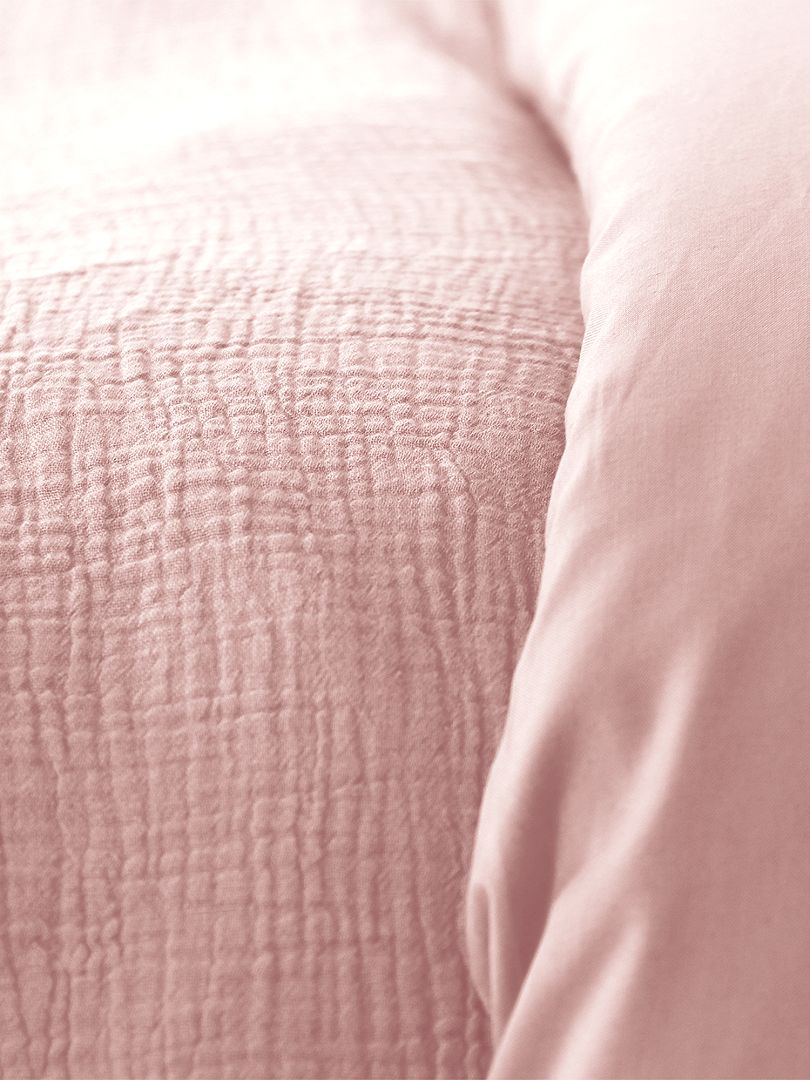 Beddengoedset van katoenen gaas - roze