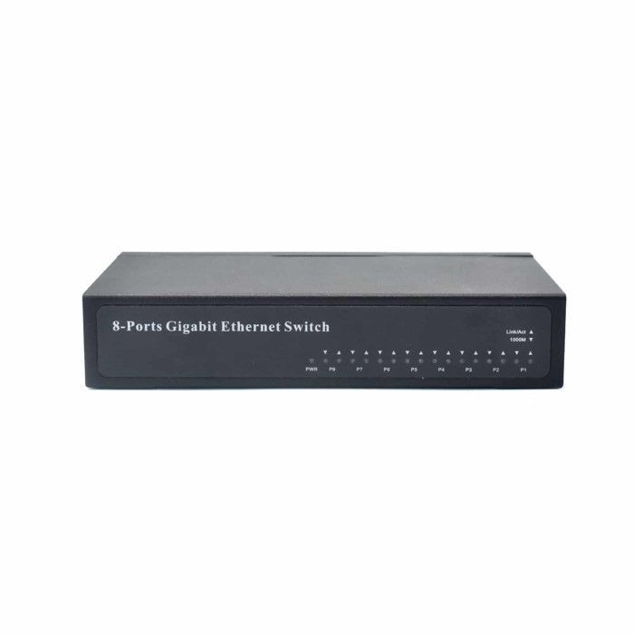 Netwerkswitch - DIPROGRESS - DPNS08GM - 8 Gigabit-poorten - Onbeheerd - Metalen behuizing