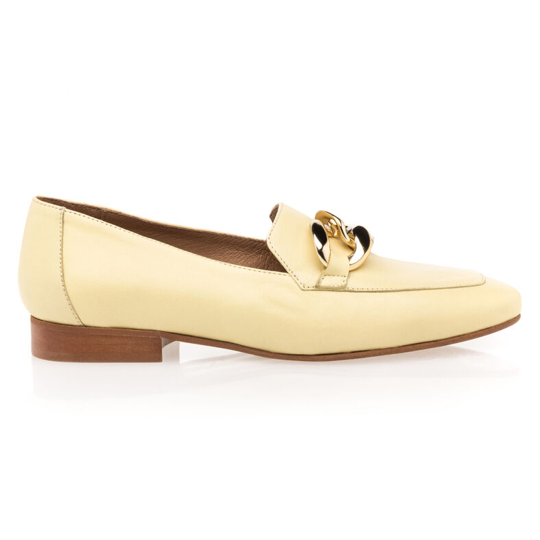 Mocasines/zapatos náuticos amarillos para mujer