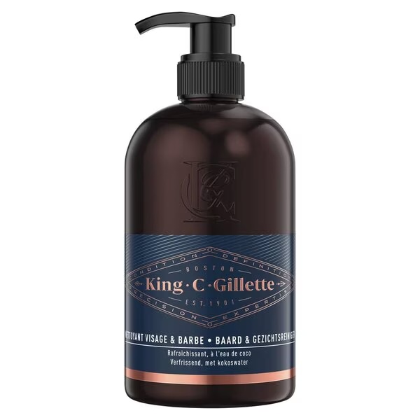 King C. Gillette čistilo za brado in obraz 350 ml