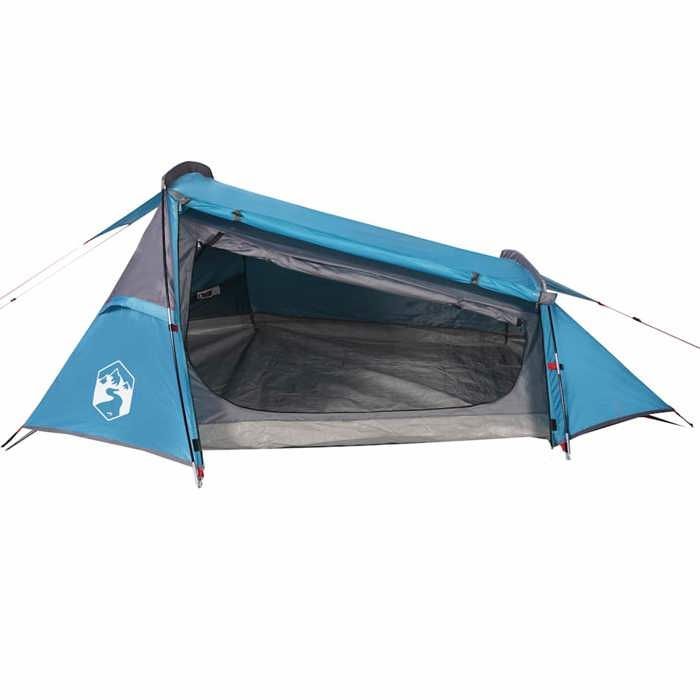 Tienda de campaña - vidaXL - Túnel para 2 personas - Impermeable - Azul - Ligera y portátil