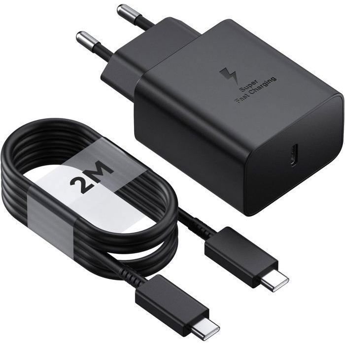 Cargador rápido de 45 W para Samsung, cable USB tipo C compatible con Samsung Galaxy S24, S23, S25 Ultra, S26/S21 FE 5G, etc. (2 m)