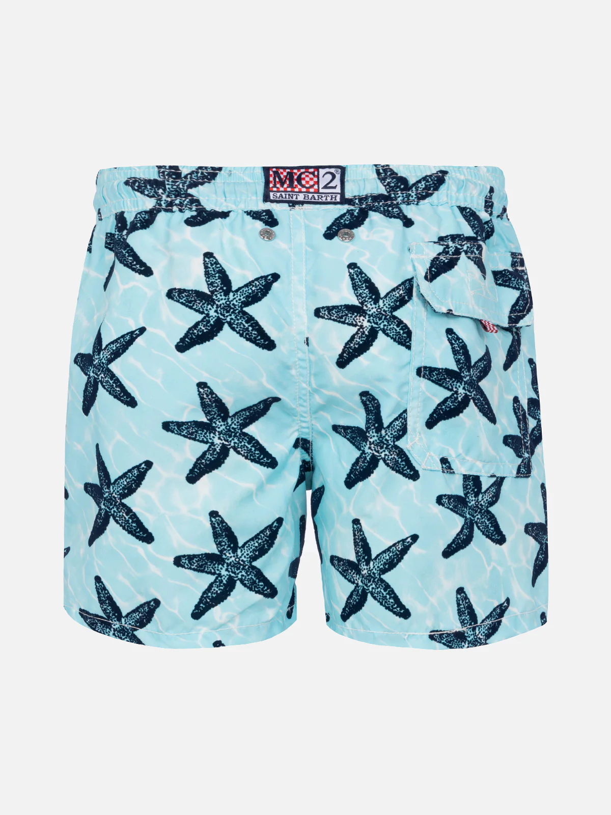 Zwempak voor jongens met fluweelachtige zeesterprint