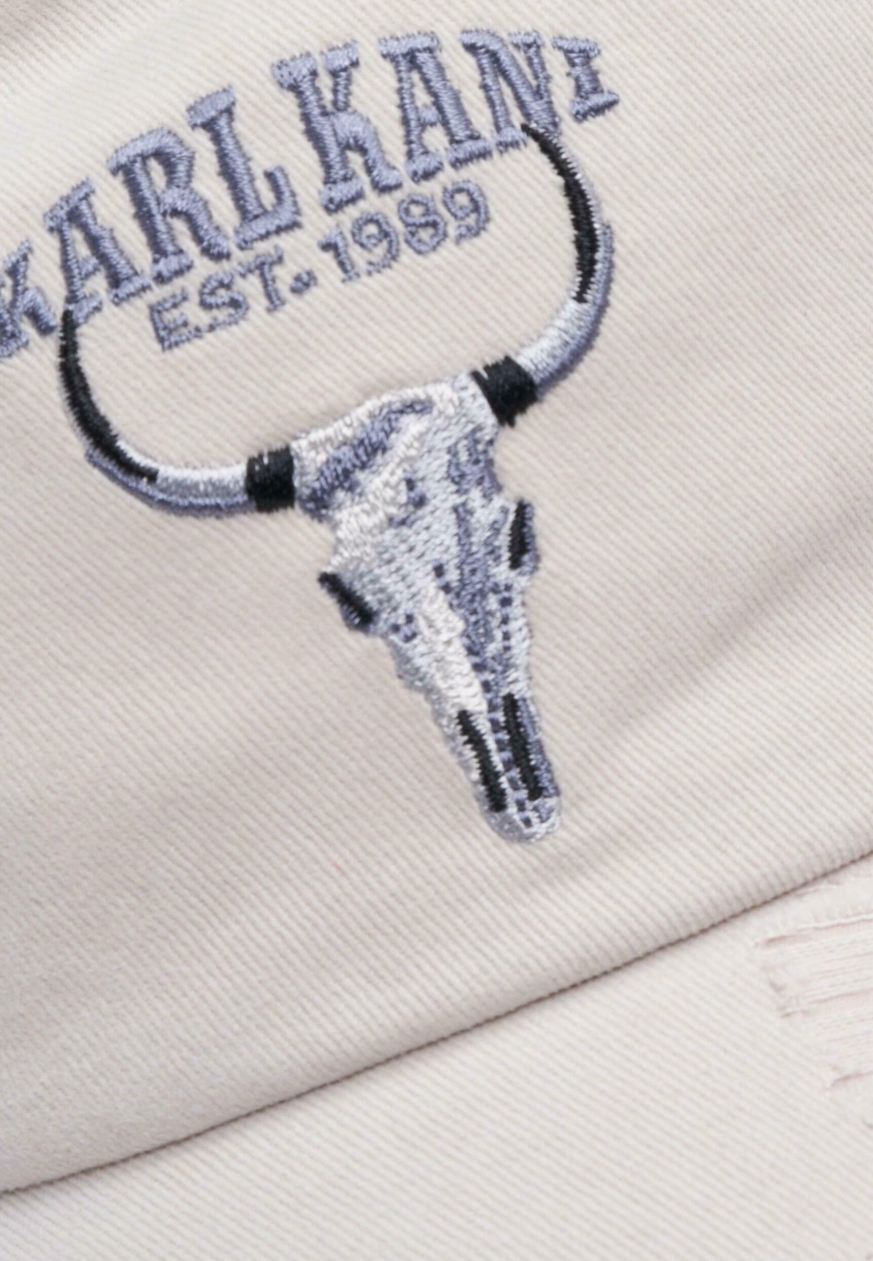 Karl Kani Unisex-Totenkopfkappe – Off-White