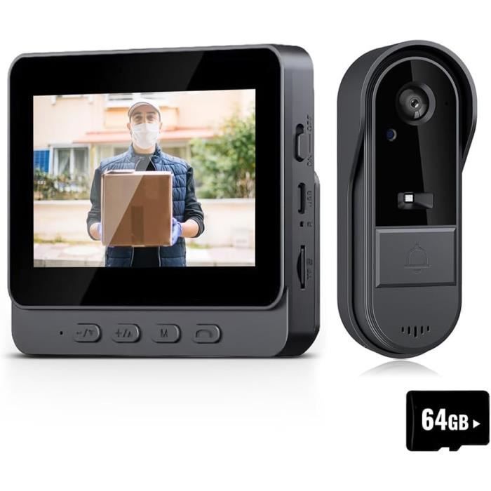 Videocitofono - PRUMYA - 4,3 pollici - Comunicazione bidirezionale - Visione notturna - Wireless