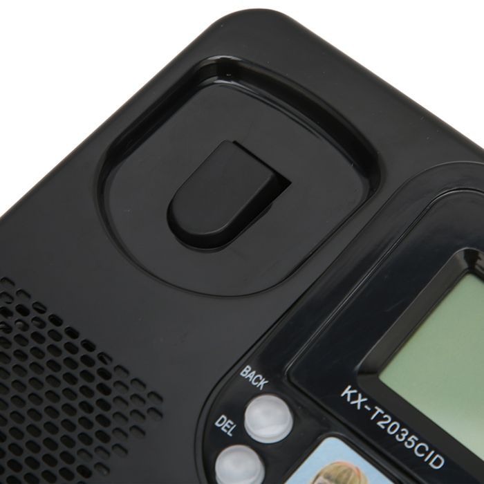 SALALIS Téléphone fixe filaire Téléphone Filaire ID Appelant Raccourcis de Sonnerie Réglables Ligne Fixe telephonie piece Noir