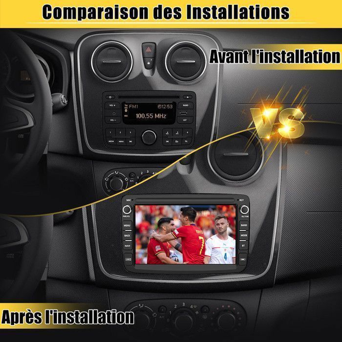 AWESAFE Android 13 Autoradio 2GB+32GB für Renault Dacia Duster Sandero Captur Logan 7