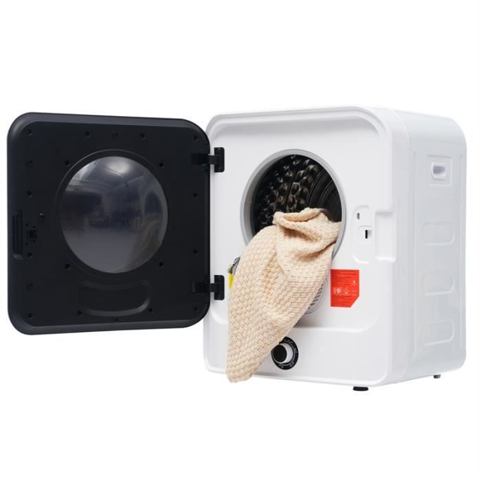 Secadora de ropa - DREAMMESPACE - Modelo de acero inoxidable - 4,5 kg - 850 W - 6 programas - Montaje en pared