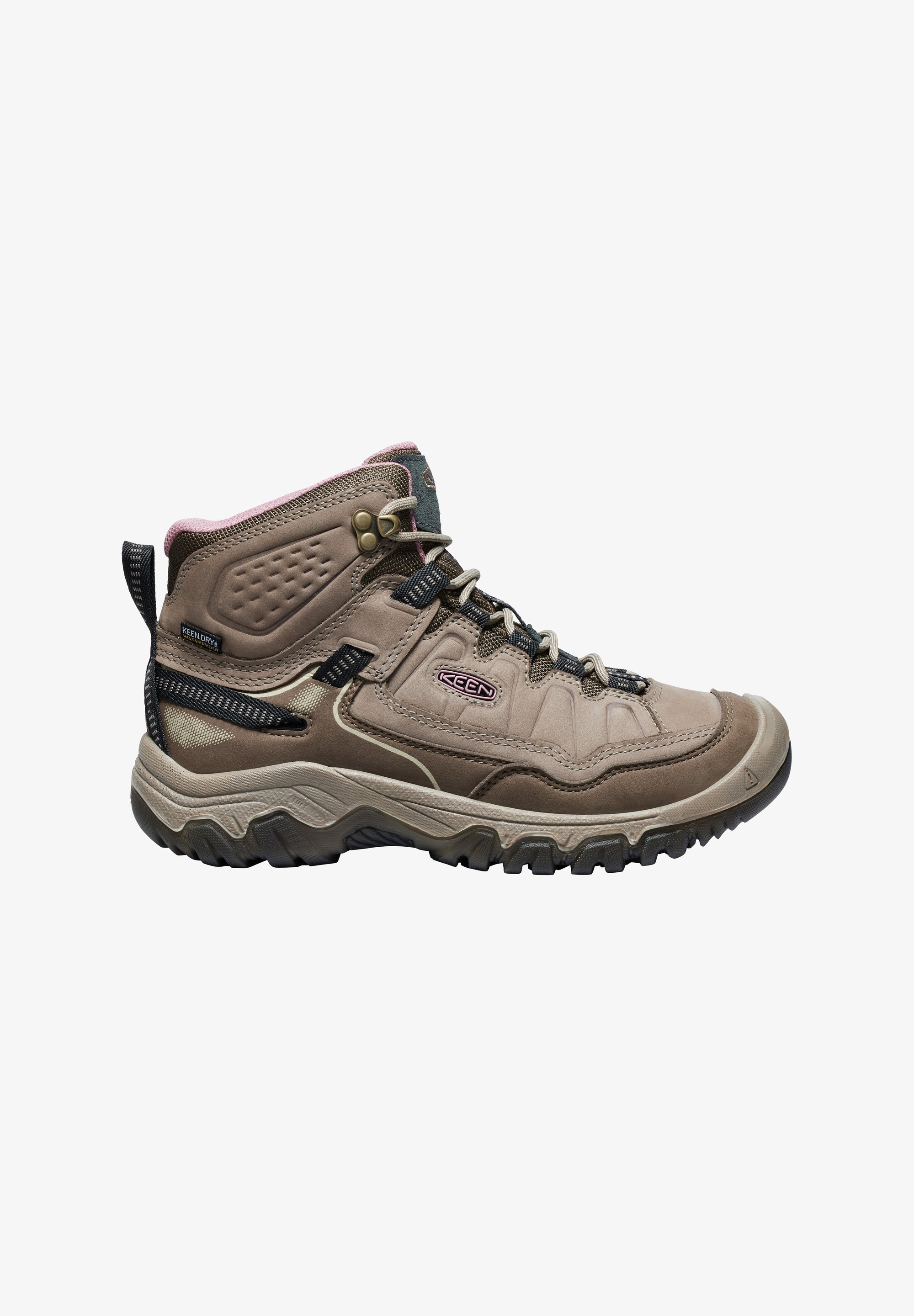 Keen TARGHEE MID - Botas de caminhada - rosa-acinzentado-marrom
