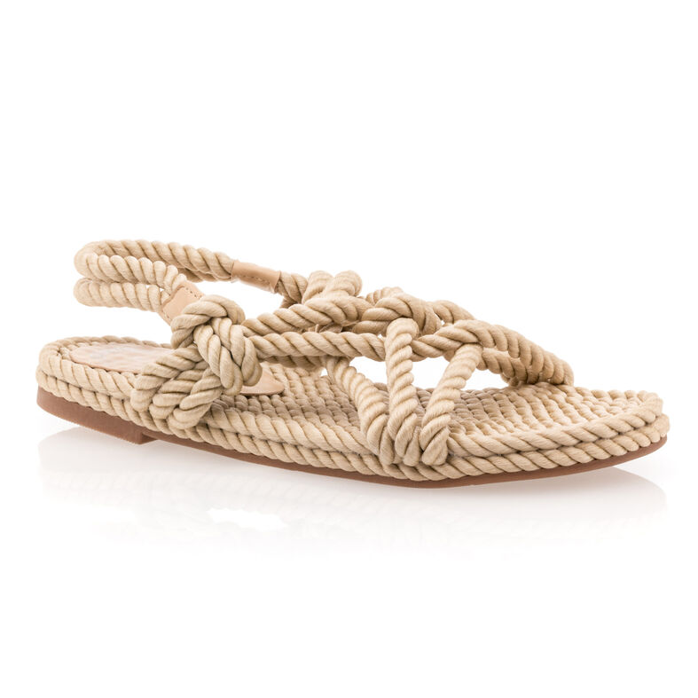 Sandalias beige para mujer / Zapatos de punta abierta