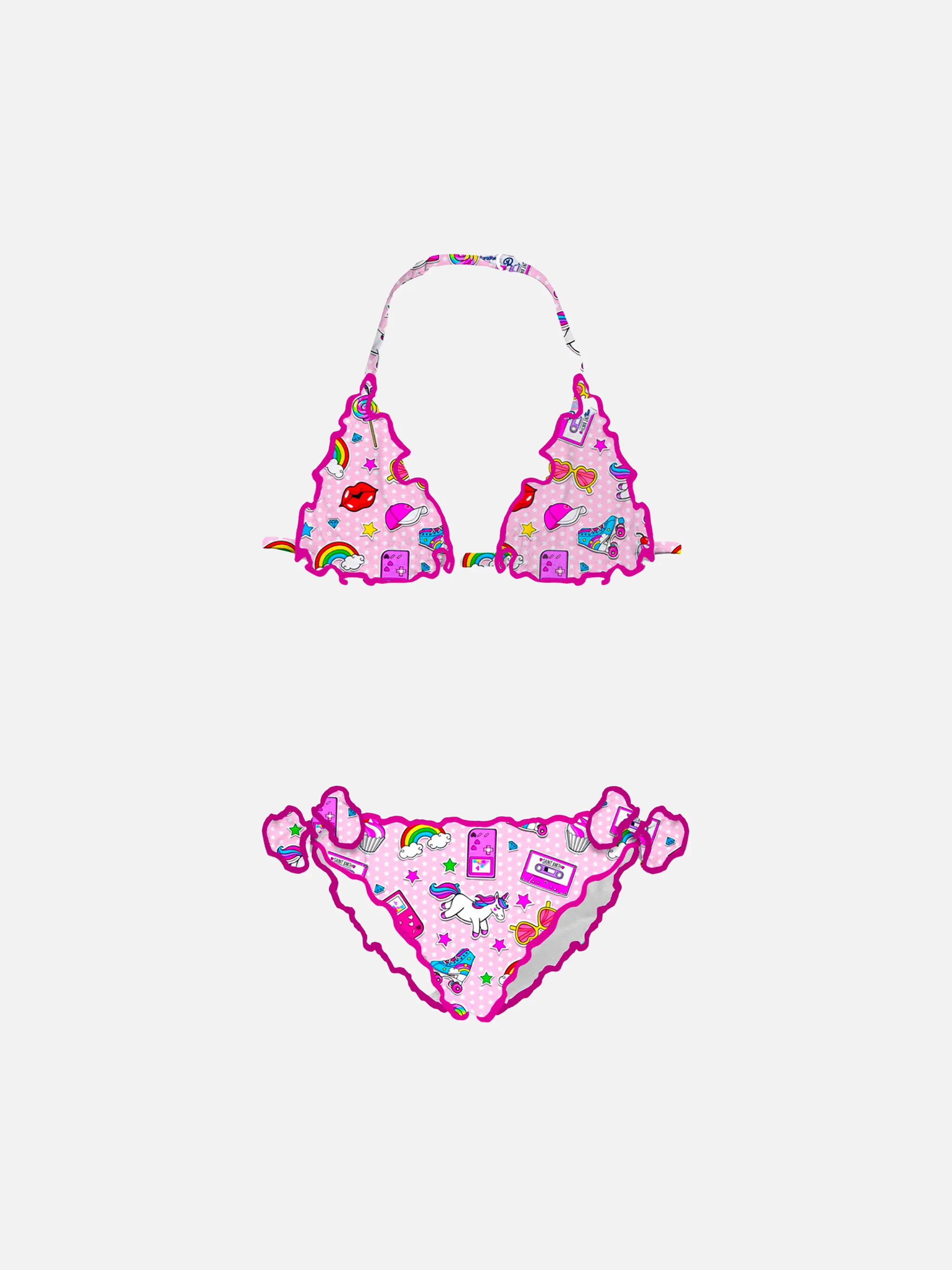 Triangelbikini voor meisjes met patroon