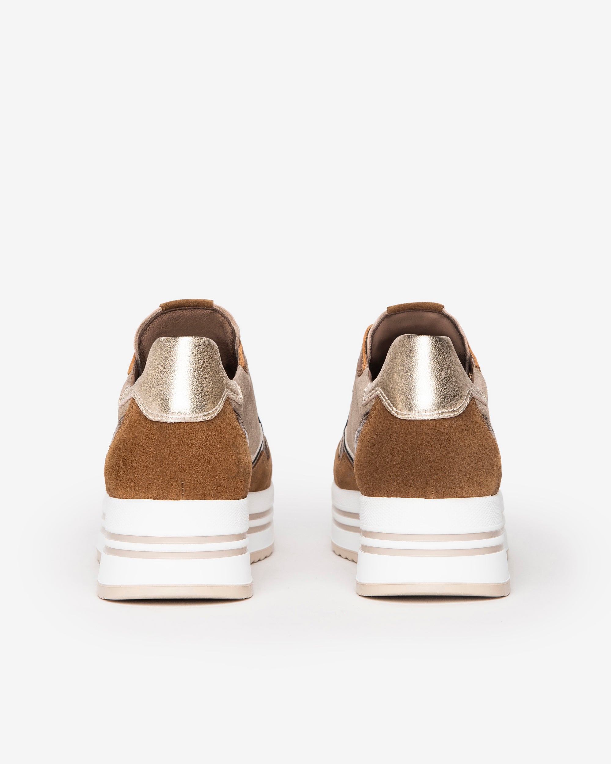  Damen-Sneaker aus Wildleder und Leder