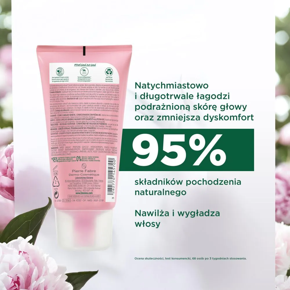 Klorane Odżywka z organiczną piwonią