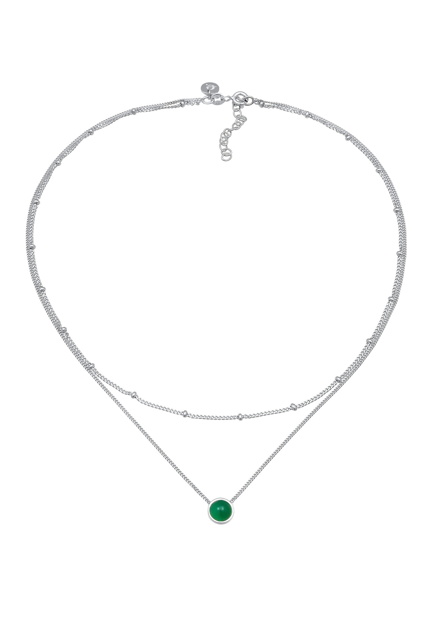 Elli PREMIUM Elli PREMIUM Collier Femmes Choker couches boules avec agate en argent sterling 925