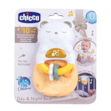 Chicco First Dreams Day & Night Bear 0M elektroninen keinulelu valonallella 1 kpl 1 kpl