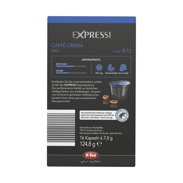 Κάψουλες καφέ Caffè Crema Mild, 6 x 125 γρ