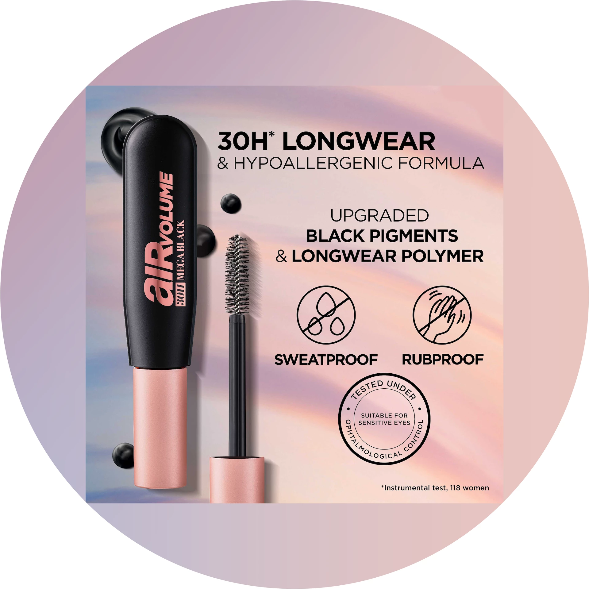 Rimel Air Volume 30H Mega Negru - L'Oréal Paris
