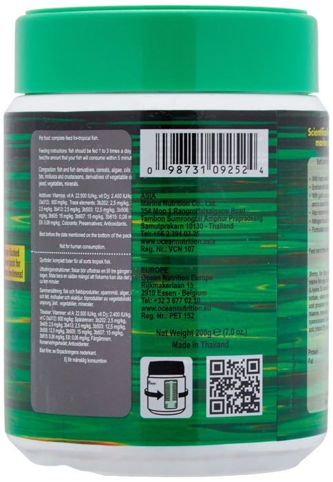 Ocean Nutrition Formula Two - Gránulos extruidos para peces de tamaño mediano, 200 g (Salt Creek, mod. 52554)
