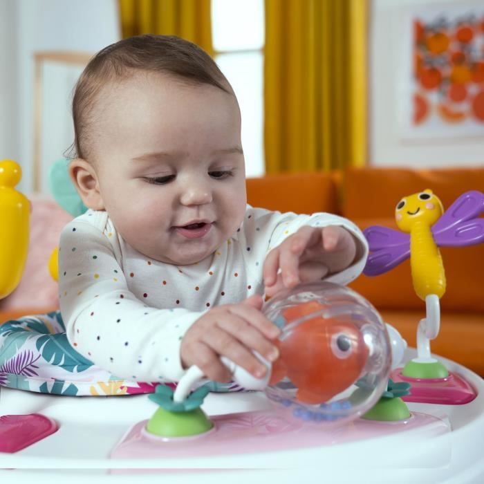 BRIGHT STARTS Trotteur/Table d'Activités 2-en-1 - Modèle Rose