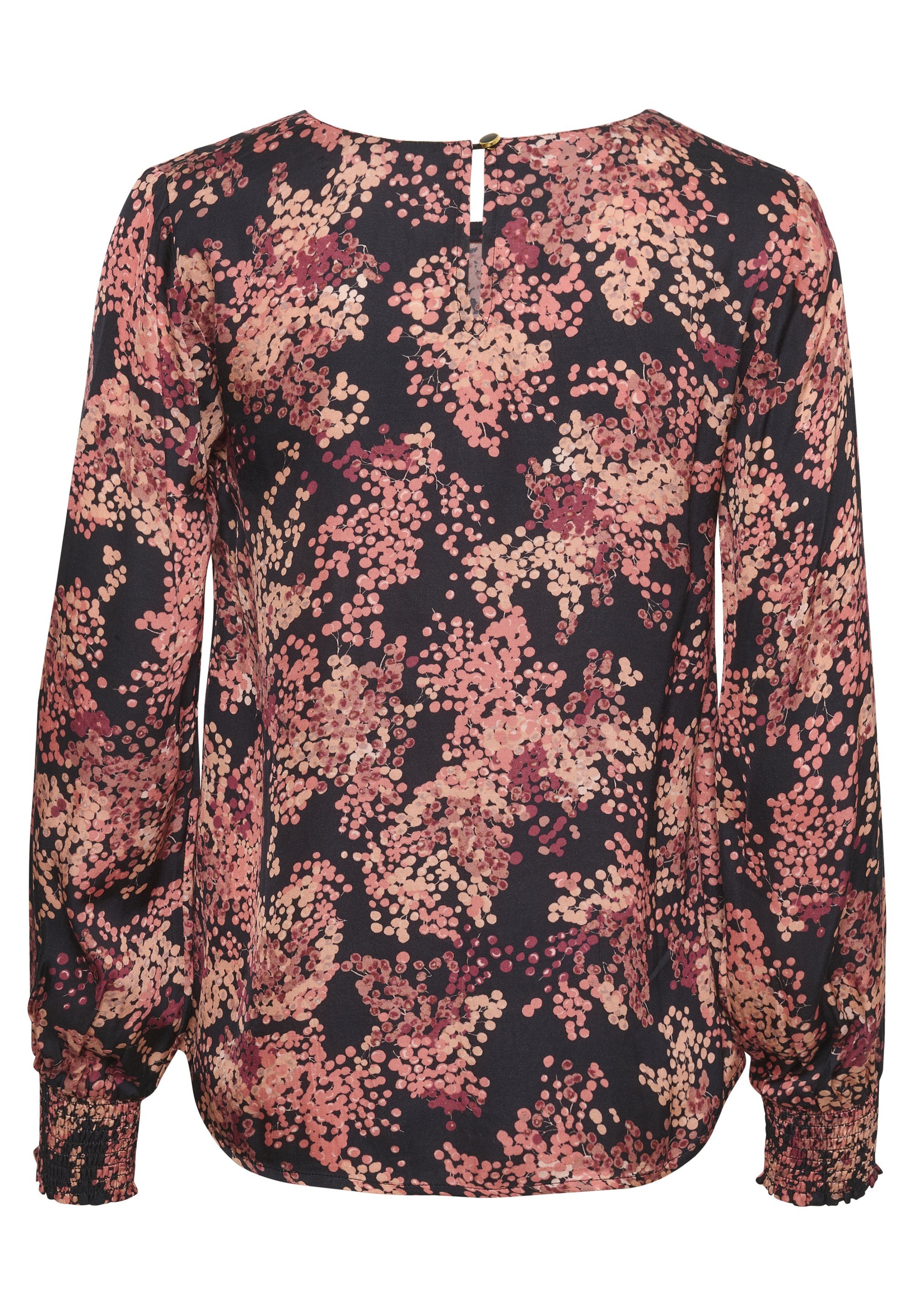 Kaffe BPJANETTE Langarm-Tunika - Bluse - Schwarz-Rot-Beerentöne