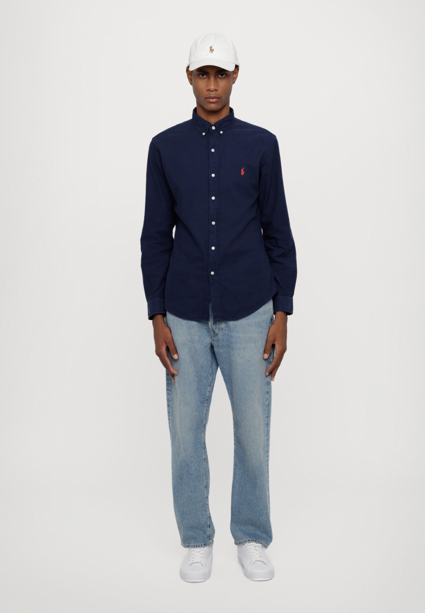 Polo Ralph Lauren CHEMISE SPORT À MANCHES LONGUES - Chemise - bleu marine/jaune croisière