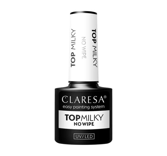 Claresa Top Milky No Wipe top hybrydowy bez przemywania 5 g