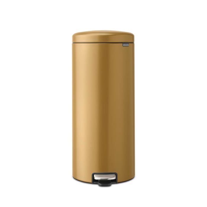 Papelera con pedal - Brabantia - NewIcon - 30L - Cierre suave - Dorado cálido