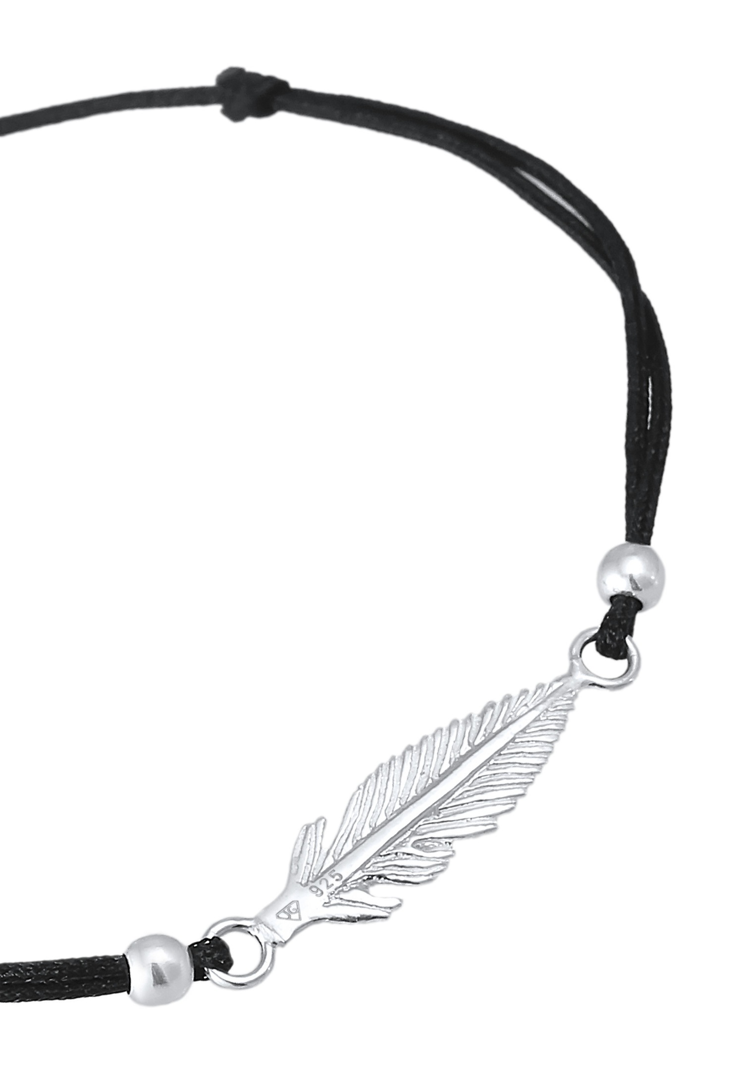 Elli Femmes symbole de plume avec nylon en argent sterling 925
