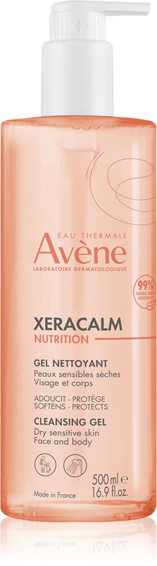 Avène XeraCalm Gel de Limpeza Nutritiva: gel de limpeza suave para pele seca e sensível.