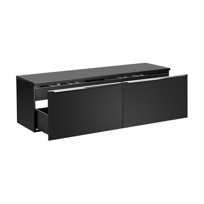 Set da bagno - GENERICO - Rosario Nero - 160 cm - Doppio lavabo - 2 cassetti