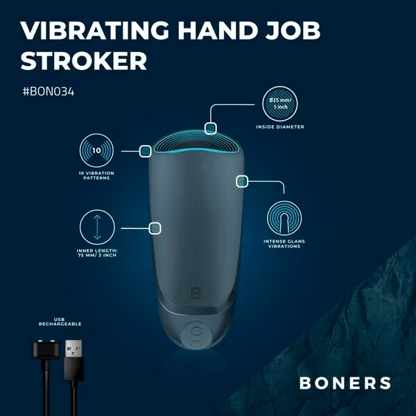 „Boners #BONO34“ vibruojantis rankų masažuoklis<br>