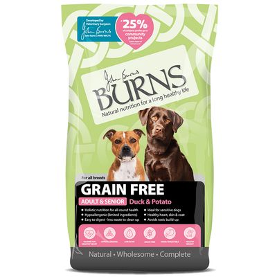 Sucha karma dla dorosłych psów Burns Grain Free – kaczka i ziemniaki