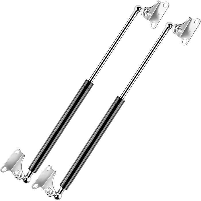 Amortiguador de maletero - Amortiguador hidráulico - 2 unidades - Longitud telescópica 30-50 cm - 200 N/20 kg - Amortiguador hidráulico con soportes de montaje en forma de L