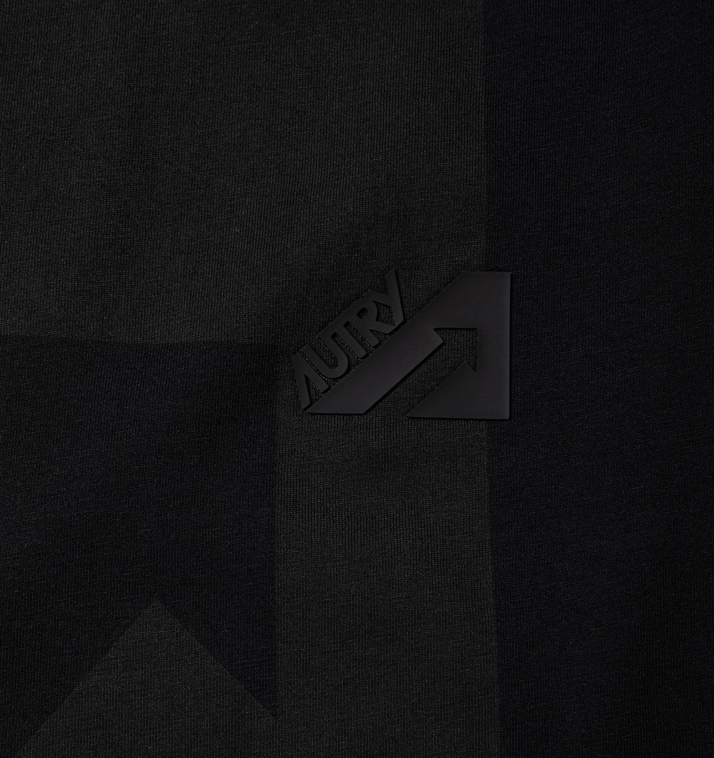 Tricou negru scurt din jersey de bumbac