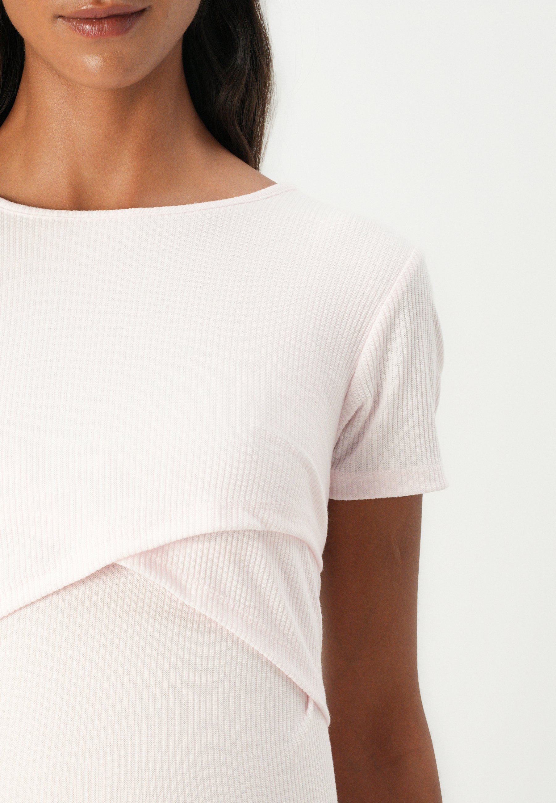 SOLO MATERNITÀ OLMEMMA DUA O ALLATTAMENTO AL COLLO - T-shirt base - rosa marshmallow