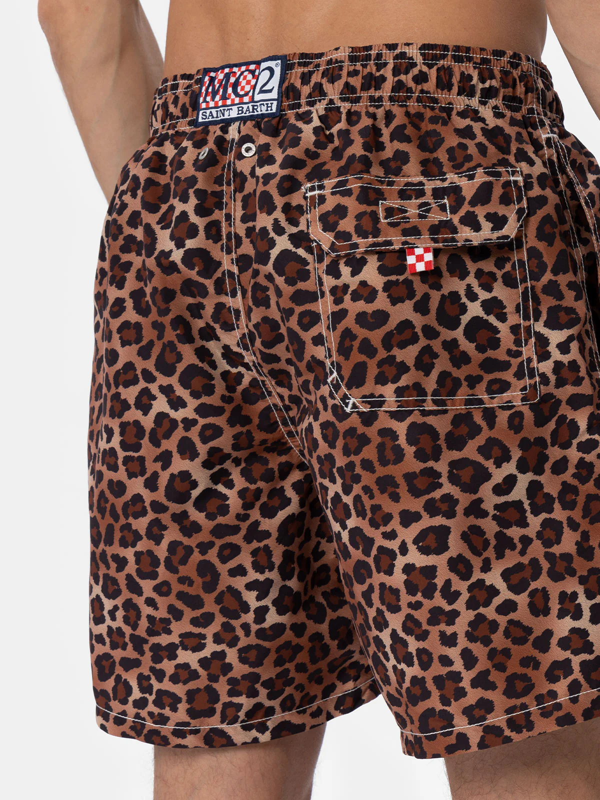 Gustavia herenbadpak met dierenprint, middellange pijpen