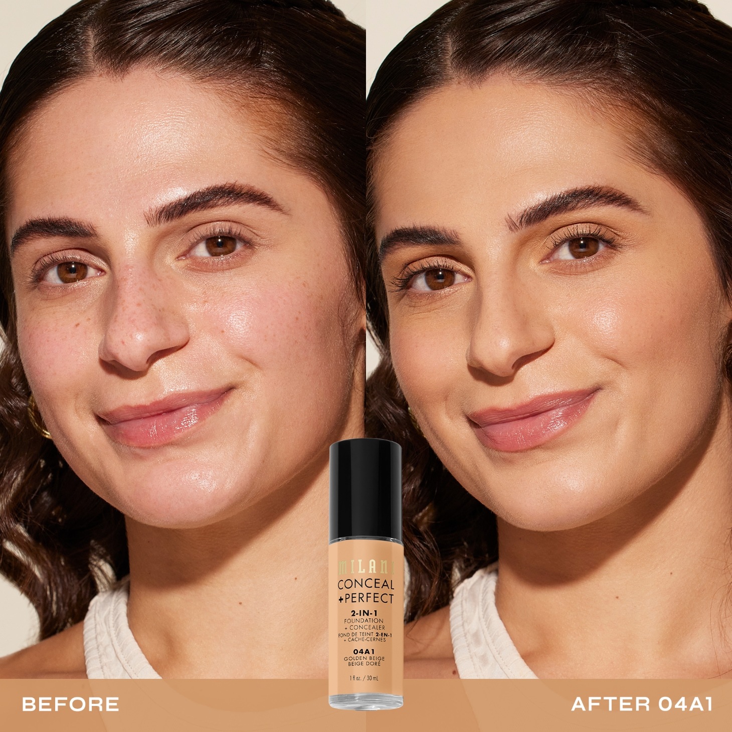 Milani Foundation 2-v-1 korektor + - 30 ml