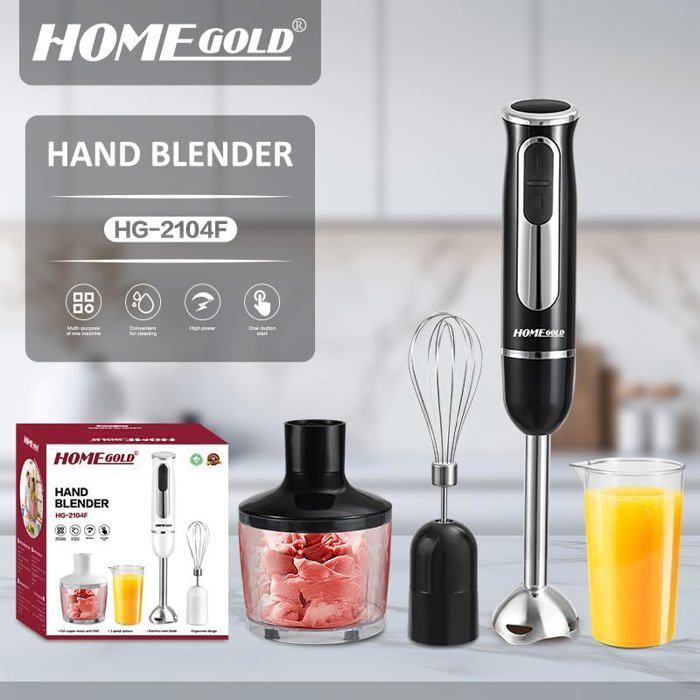 Mixeur plongeant OneTouch - Mini robot culinaire facile à nettoyer - Robot à purée pour bébé - Ensemble compact 4 pièces pour