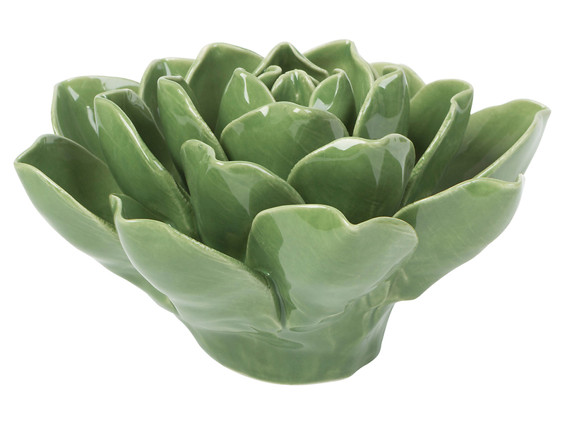 Figurka ceramiczna Kwiat 7 cm zielona