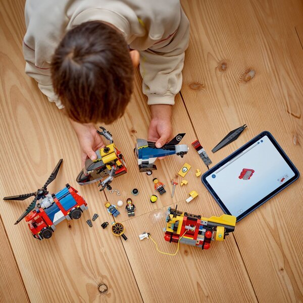 LEGO City 60462 Helikopter, vatrogasno vozilo i podmornica Remix