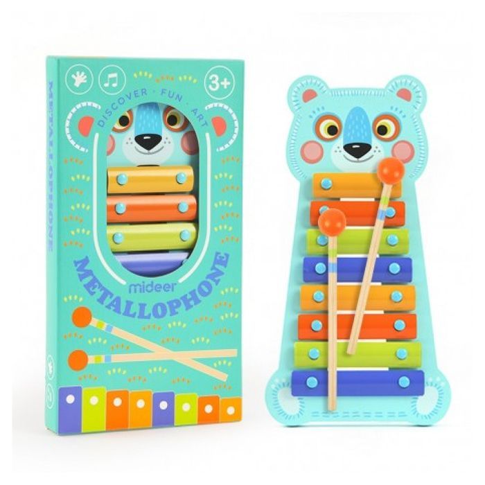 Xylophone métallique Mideer Ourson - Instrument de musique - Multicolore