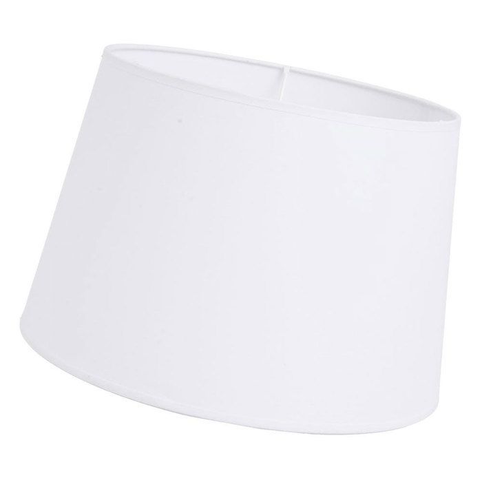Pantalla de lámpara cilíndrica blanca, 24 cm de altura.