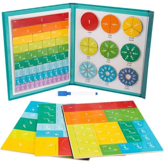 Educational game - Magnetic fraction book - Multicolored - Ages 6+ - Indoor use - Unisex