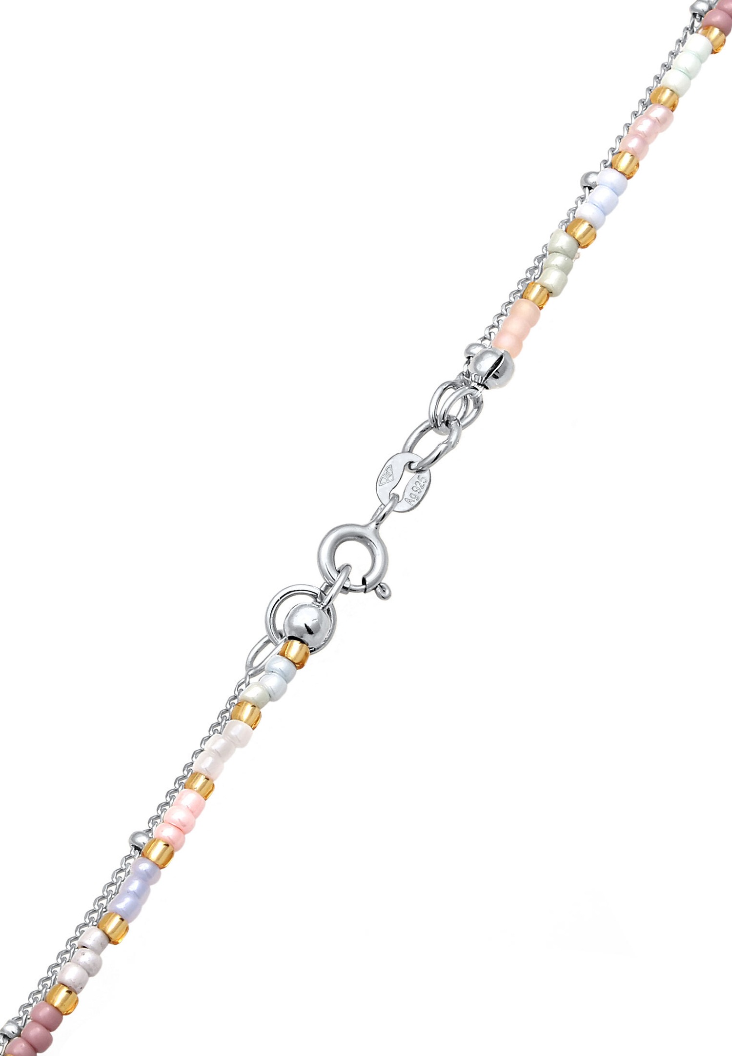 Elli Elli Couches Collier Femmes Pendentif Plaquette Chaîne Nylon Argent Sterling 925 Eté / Plage 42 cm