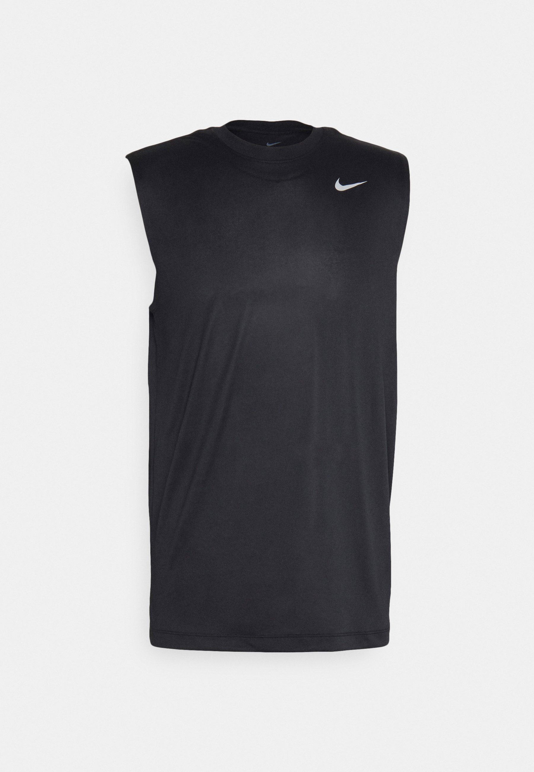 Nike Performance TEE RESET - Top - černá/matně stříbrná
