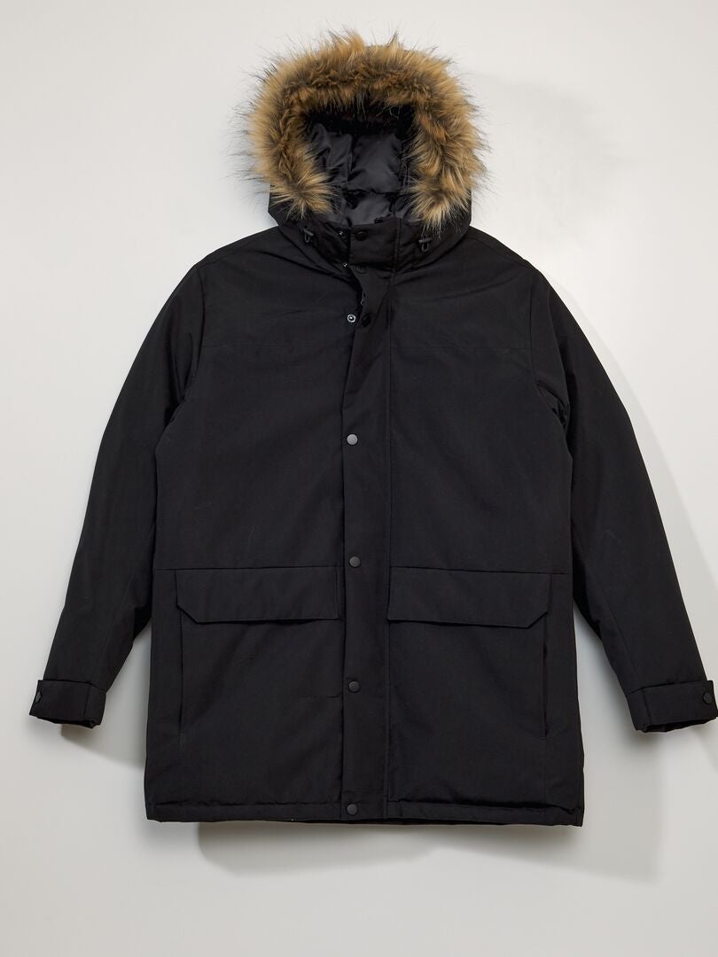 Parka 'Produkt' com Capuz - Preta