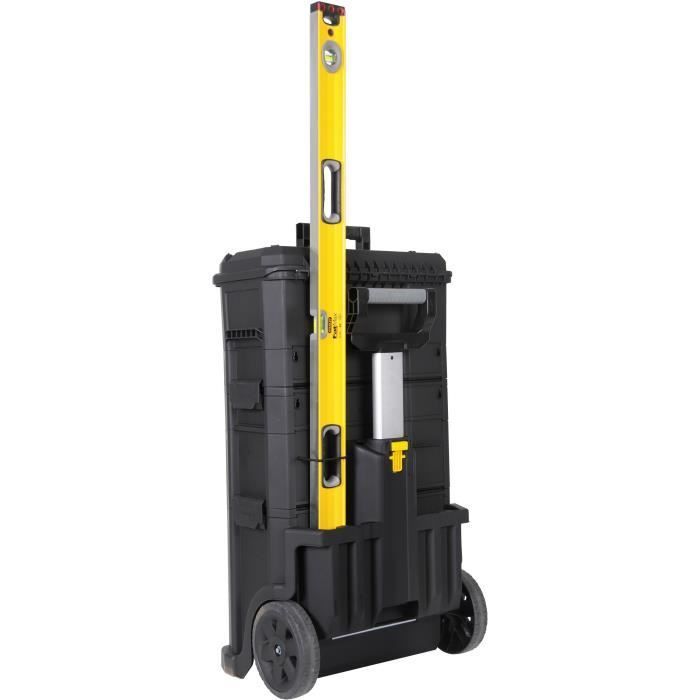 Carro de herramientas STANLEY Modulo 3 en 1 con cajón de cierre táctil 1-79-206 - Fabricado en polipropileno duradero.