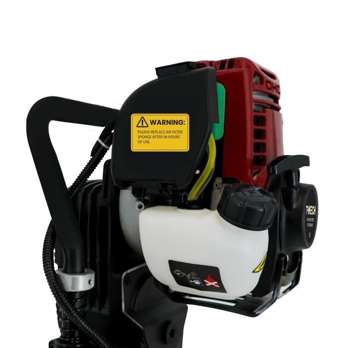 Martello pneumatico a benzina a 4 tempi - MONSTERSHOP - Martello pneumatico per pali da giardino - 900W - 1350 giri/min