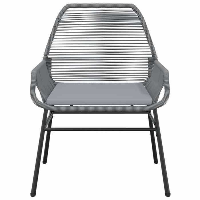 Conjunto de comedor de jardín en poliratán - vidaXL - 7 piezas - Gris - Mesa 200x100x74 cm - Sillas 57x60x86 cm