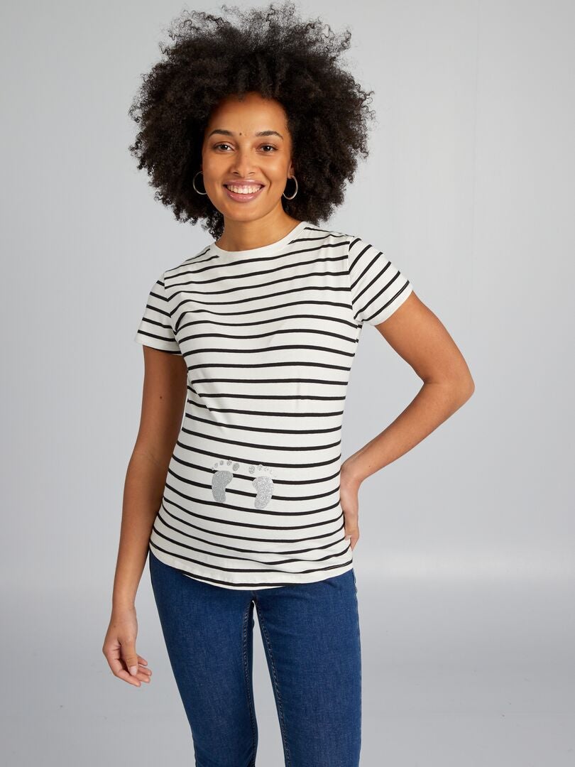 Zwangerschaps-T-shirt - WIT
